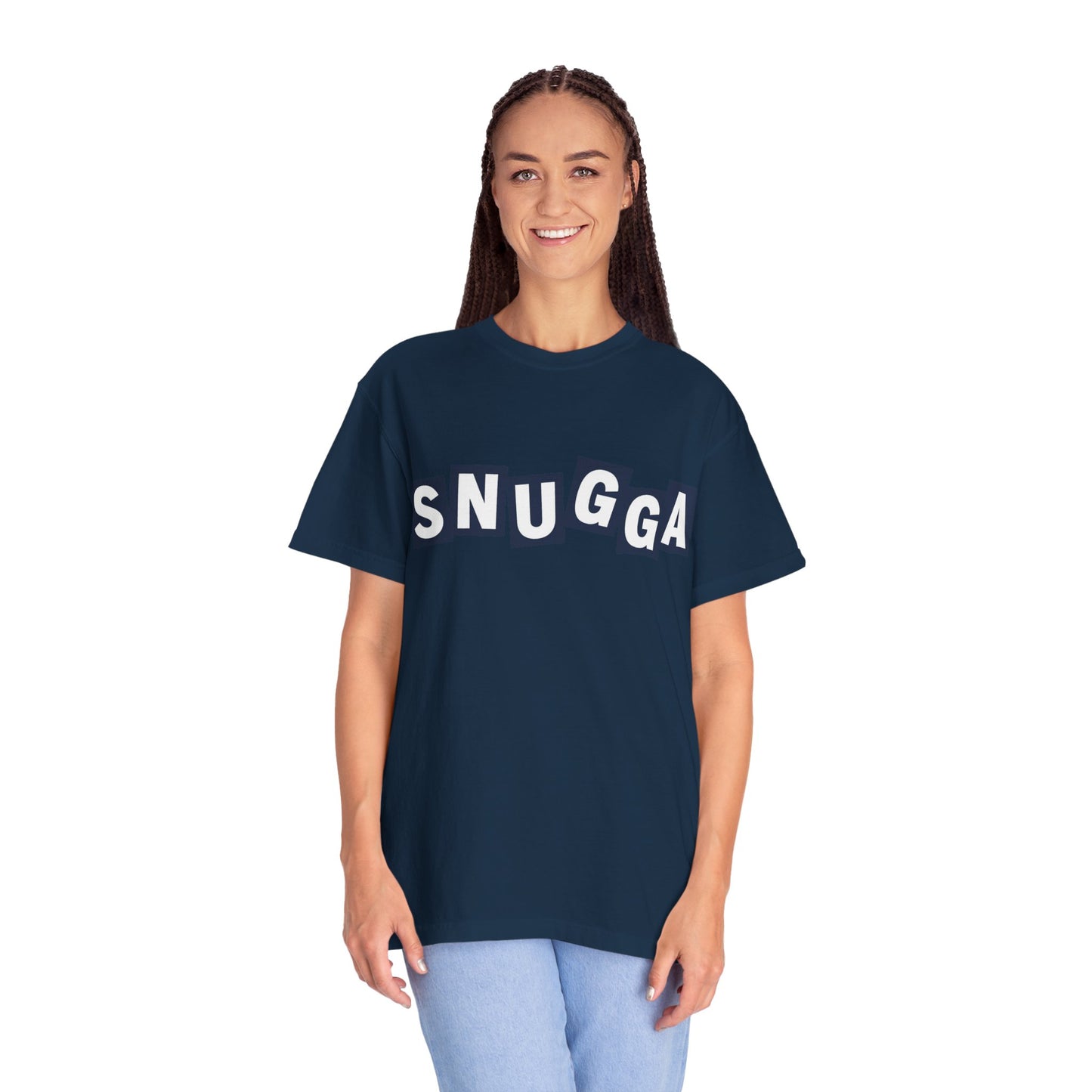 Navy Blue “Being Snug Is a Lifestyle” T-Shirt